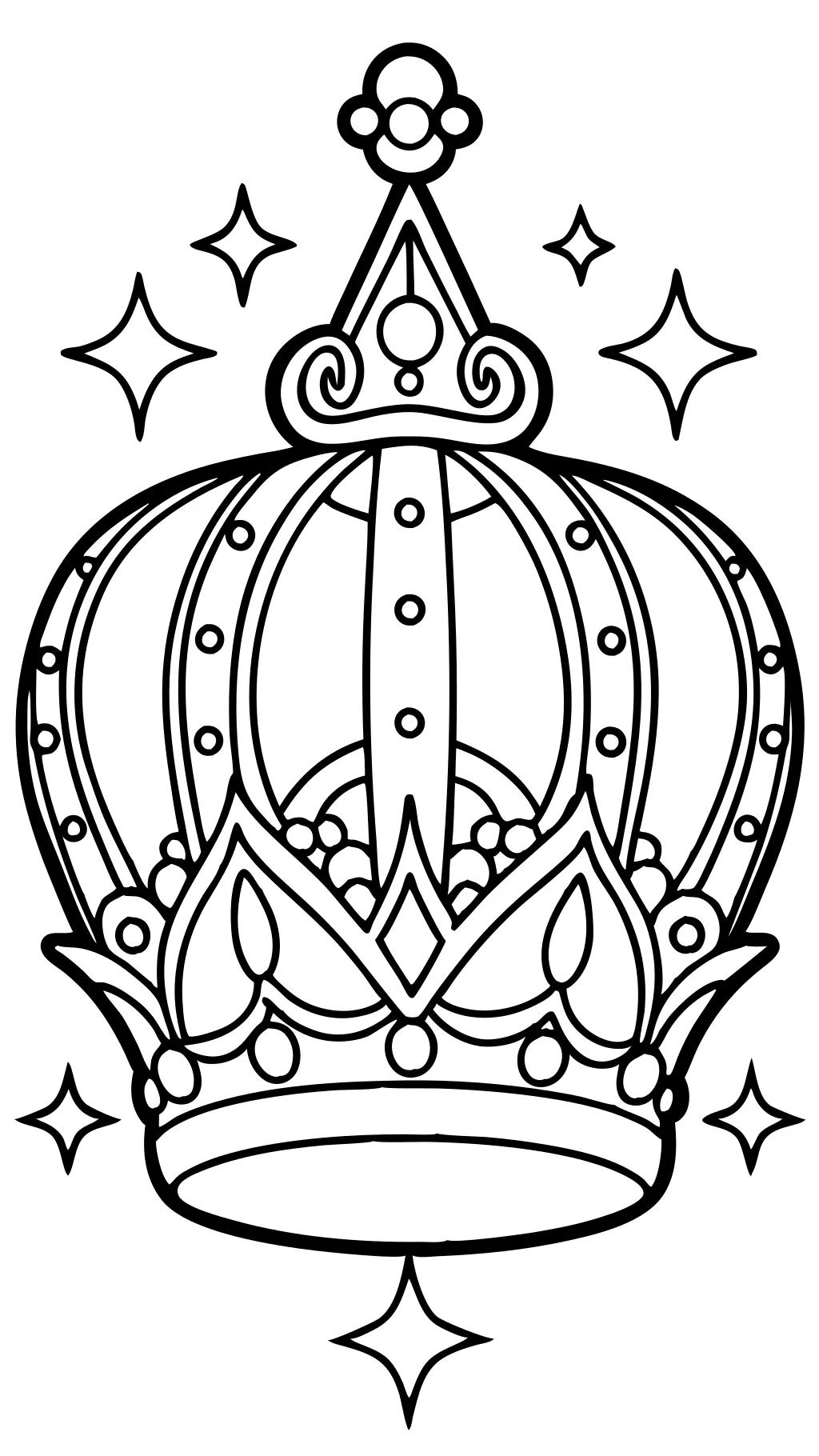 coloring page crown